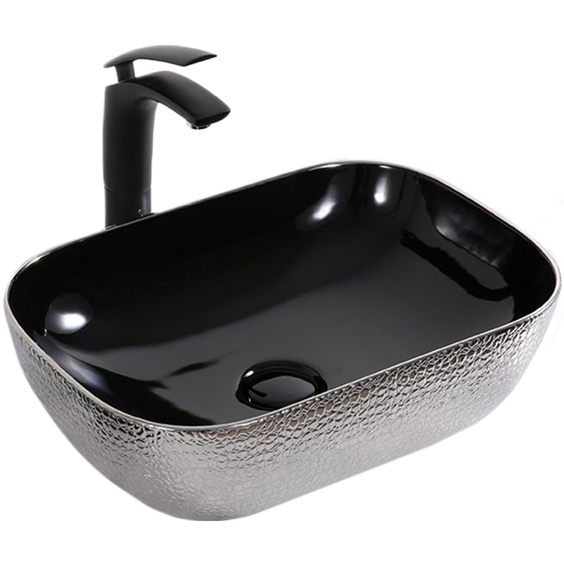 Раковина-чаша Mira 46 MR-4632BS Черная Серебро от магазина ЛесКонПром.ру