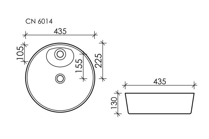 Умывальник накладной CERAMICA NOVA Element 80551227 от магазина ЛесКонПром.ру