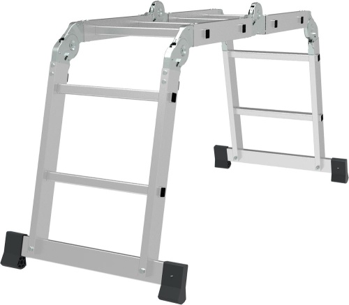 Алюминиевая четырехсекционная лестница-трансформер 400 мм NV1322 НОВАЯ ВЫСОТА 2Х3+2Х4 арт.1322234 от магазина ЛесКонПром.ру
