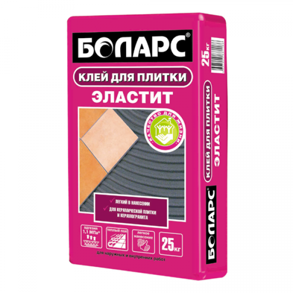 Боларс Эластит - эластичный плиточный клей от магазина ЛесКонПром.ру
