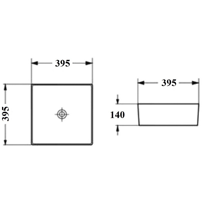 Раковина-чаша Bond 39 S54-390 Белая глянцевая от магазина ЛесКонПром.ру