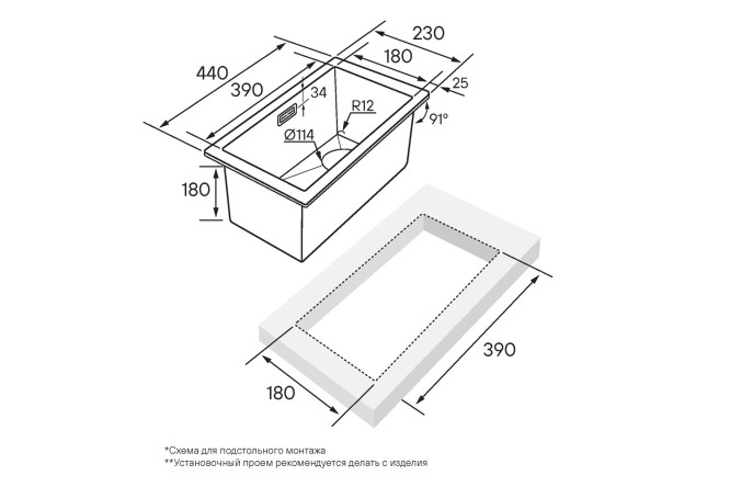 Мойка врезная PAULMARK Klein 80530279 от магазина ЛесКонПром.ру