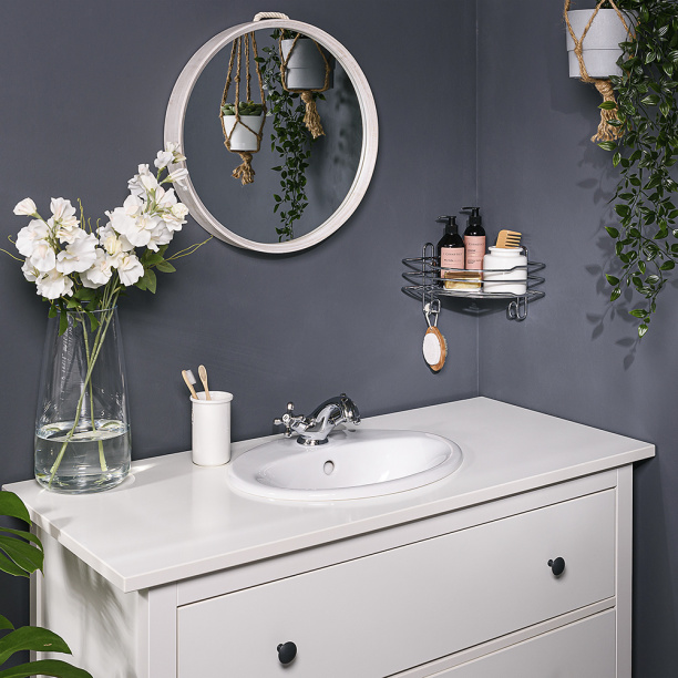 Полка сетчатая ЧМЗ Стамбул 1-ярусная угловая от магазина ЛесКонПром.ру