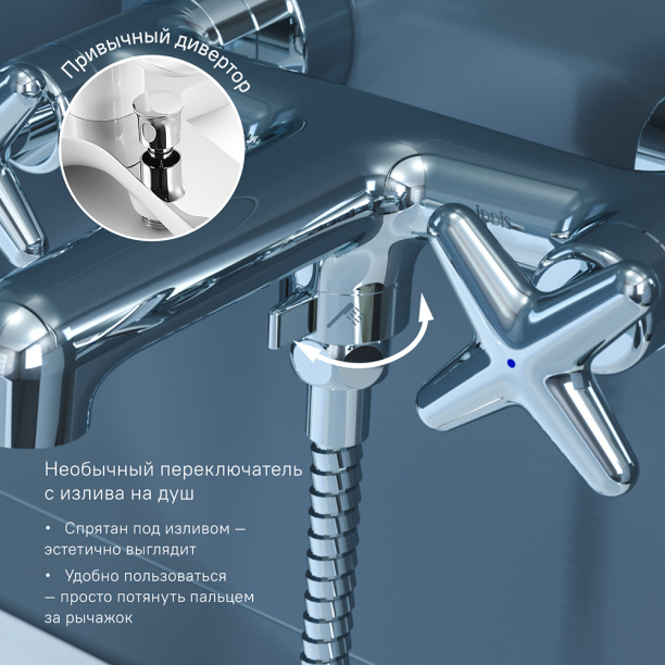 Смеситель для ванны IDDIS Acros от магазина ЛесКонПром.ру