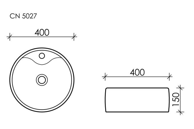 Умывальник накладной Element 80551222 от магазина ЛесКонПром.ру