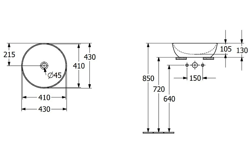 Раковина-чаша Villeroy&Boch Artis 43 417943R1 Альпийский белый от магазина ЛесКонПром.ру