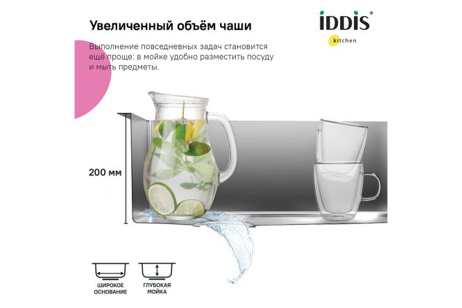 Мойка врезная IDDIS Edifice 80550586 от магазина ЛесКонПром.ру