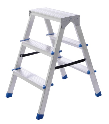 Стремянка алюминиевая двухсторонняя STAIRS 3 ступени (арт.AS 203) от магазина ЛесКонПром.ру