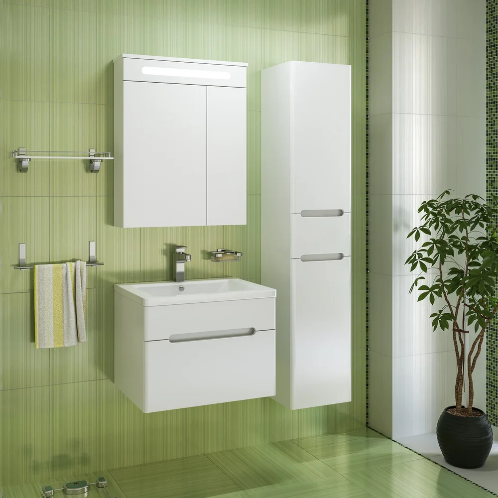 Зеркало-шкаф Runo Парма 60 с подсветкой от магазина ЛесКонПром.ру