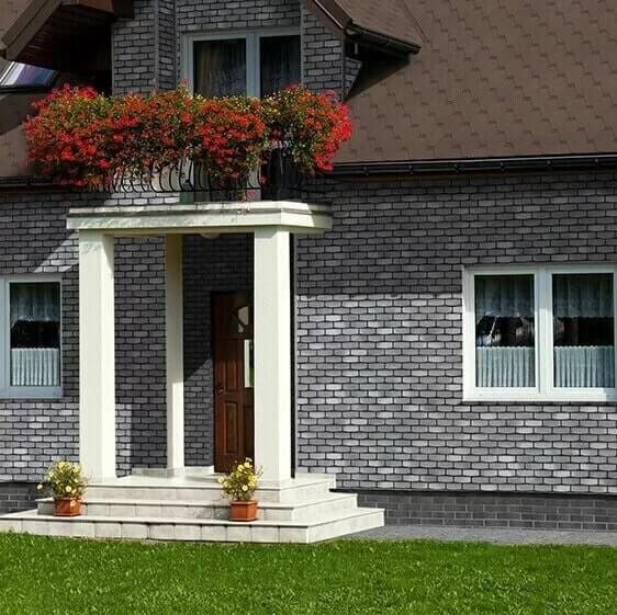 Фасадная плитка ТЕХНОНИКОЛЬ Hauberk Сланец Камень от магазина ЛесКонПром.ру