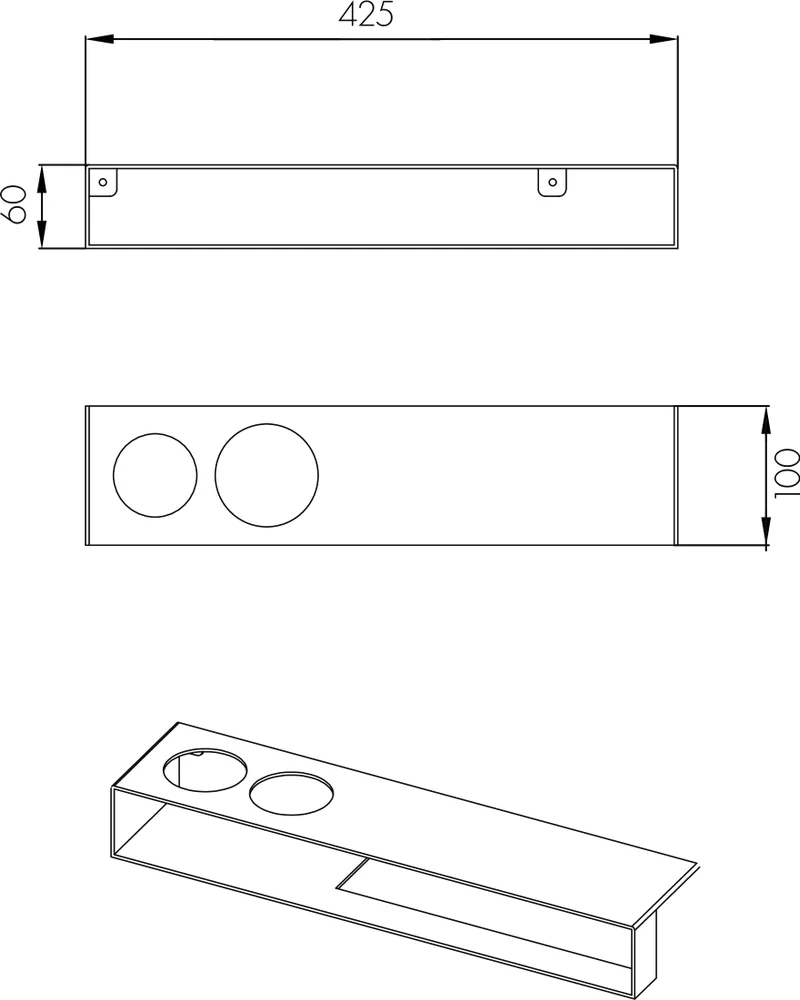 Полка AQUATON Лофт Урбан 1A255603LQX70 с полотенцедержателем от магазина ЛесКонПром.ру