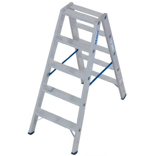 Стремянка алюминиевая двухсторонняя Krause Stabilo 2х5 ступеней (арт. 124739) от магазина ЛесКонПром.ру
