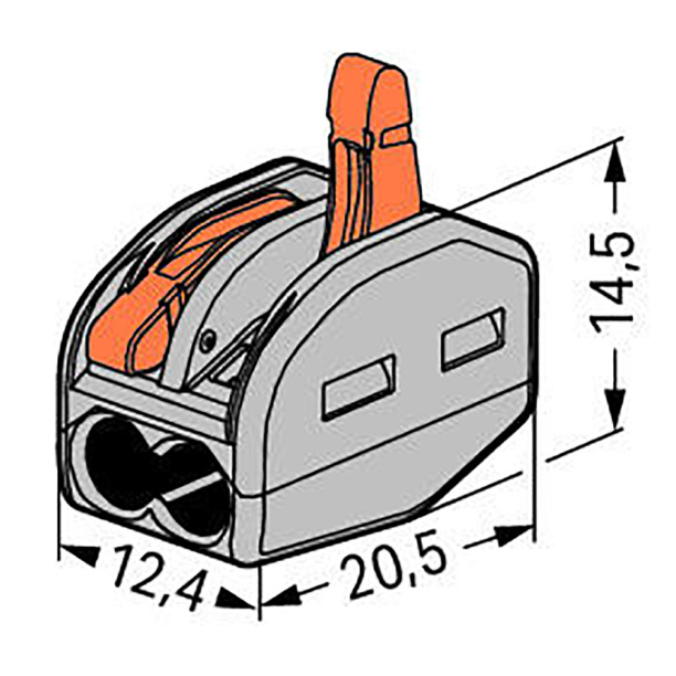 Клемма WAGO 2-проводная 50 шт от магазина ЛесКонПром.ру