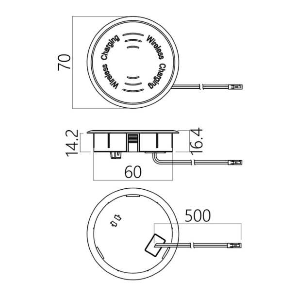 Беспроводная зарядка GLS серебро от магазина ЛесКонПром.ру