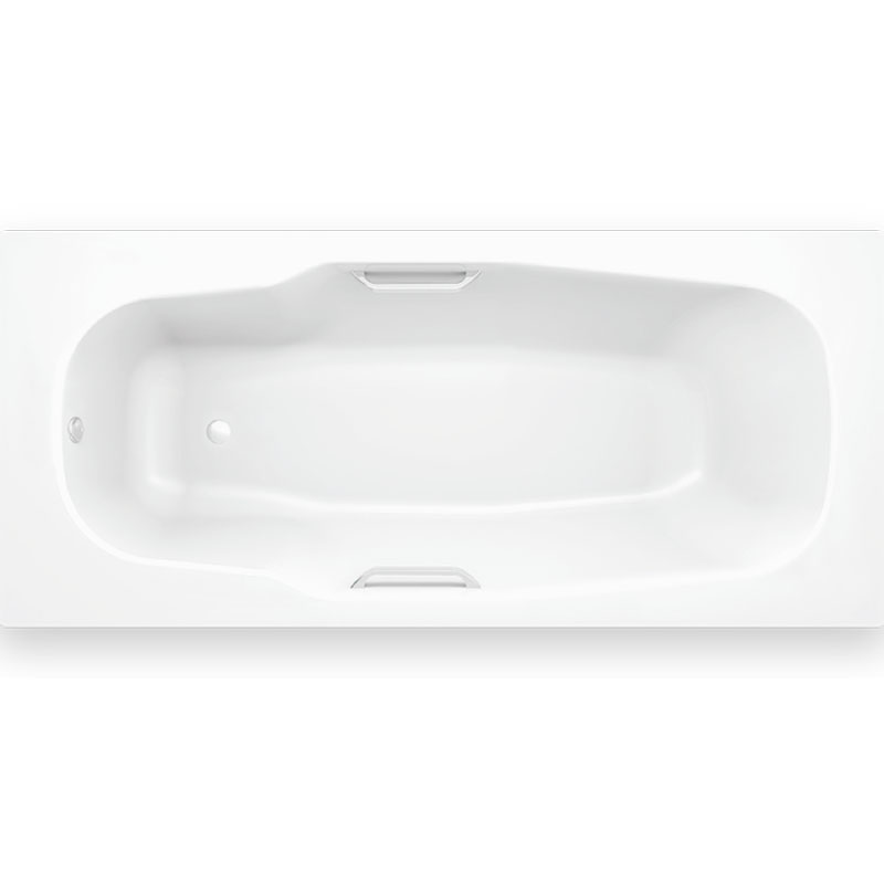 Стальная ванна BLB Atlantica HG B80J 180x80 с отверстиями для ручек без гидромассажа с шумоизоляцией от магазина ЛесКонПром.ру