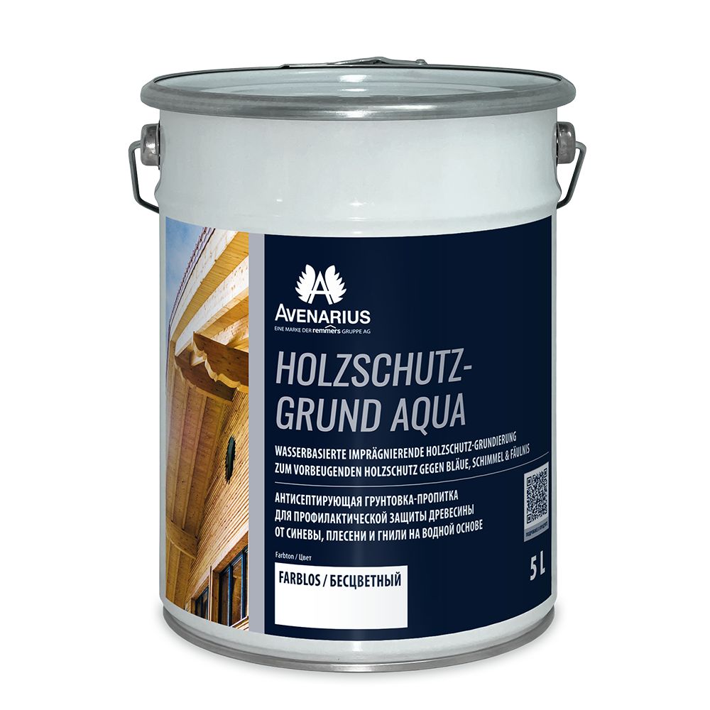 Антисептирующая грунтовка Holzschutz-Grund Aqua 5л от магазина ЛесКонПром.ру