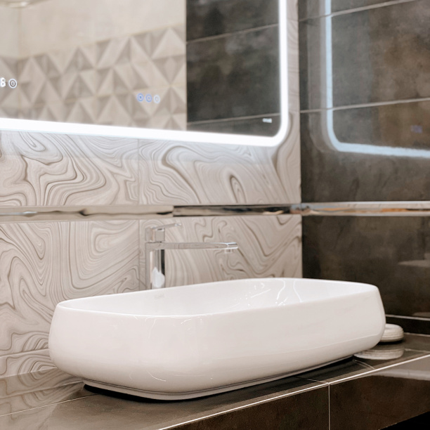 Раковина на столешницу FLUMEN фигурный без отверстия 715х420х145 мм от магазина ЛесКонПром.ру