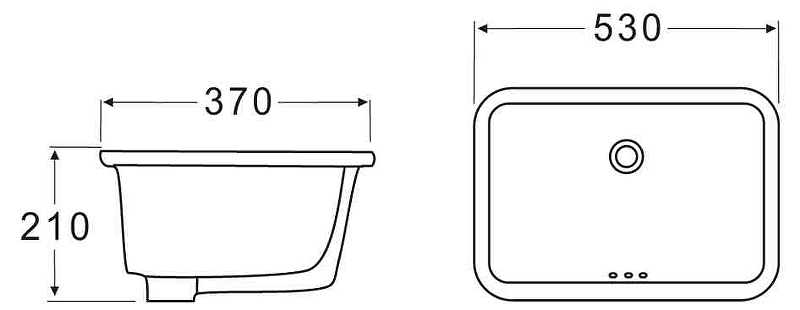Раковина BelBagno 53 BB1006 Белая от магазина ЛесКонПром.ру