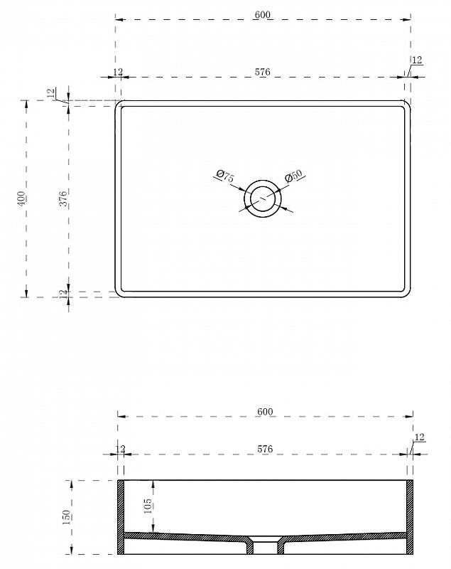 Раковина-чаша Abber Kristall 60 AT2803Onyx Черная от магазина ЛесКонПром.ру
