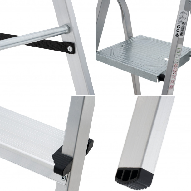 Стремянка Новая Высота алюминиевая 3 ступени от магазина ЛесКонПром.ру