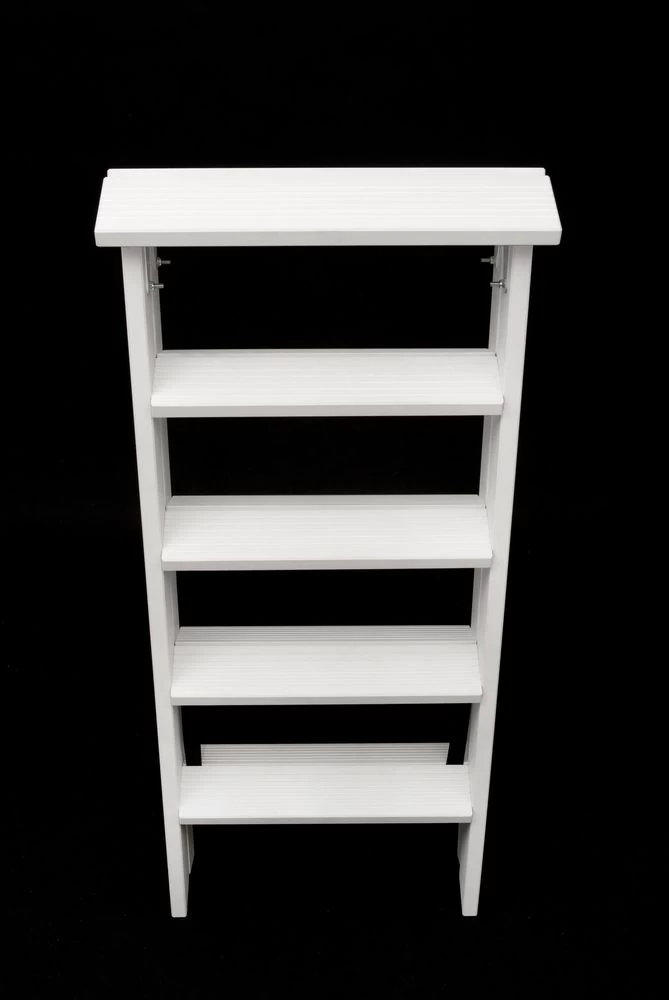 Стремянка двухсторонняя деревянная Hoz-Block Марк 5 ступеней Белая (арт. ДДС-5Б) от магазина ЛесКонПром.ру