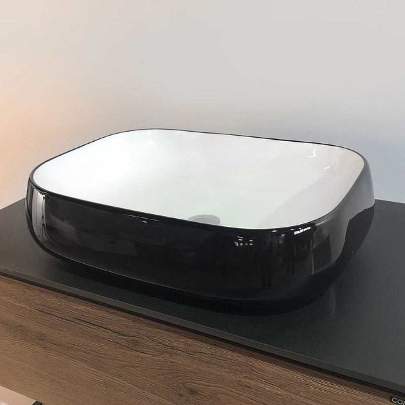 Раковина-чаша Comforty 54 78102BW 00004148149 Черная Белая от магазина ЛесКонПром.ру