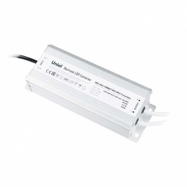 Блок питания 24 В 100 Вт IP67 Uniel от магазина ЛесКонПром.ру