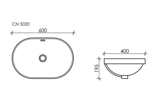 Умывальник встраиваемый сверху CERAMICA NOVA Element 80551190 от магазина ЛесКонПром.ру