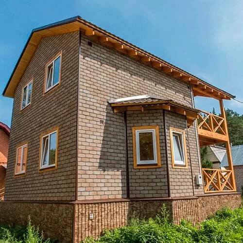 Фасадная плитка ТЕХНОНИКОЛЬ Hauberk Травертин Камень от магазина ЛесКонПром.ру