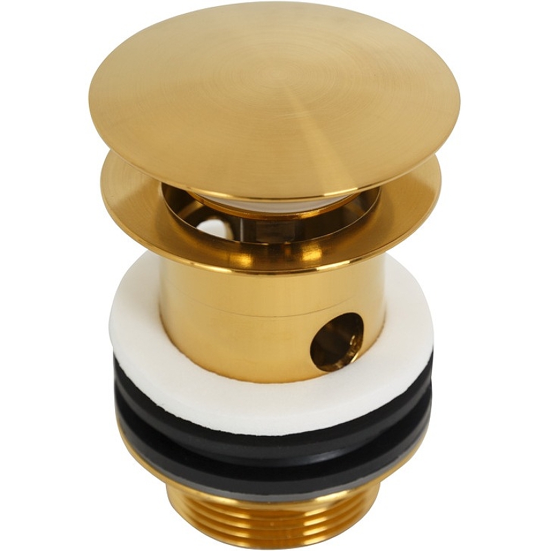 Донный клапан Cezares Eco ECO-SAT-BORO Сlick-Сlack Брашированное золото от магазина ЛесКонПром.ру