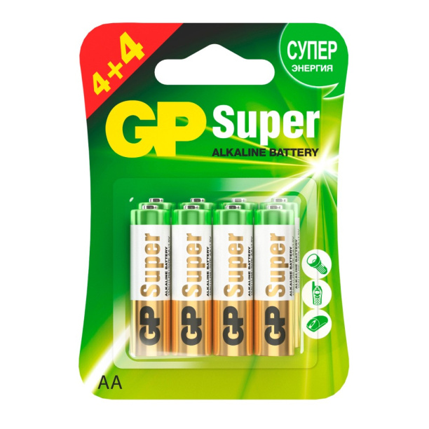 Батарейка GP Super LR03 АА 8 шт от магазина ЛесКонПром.ру