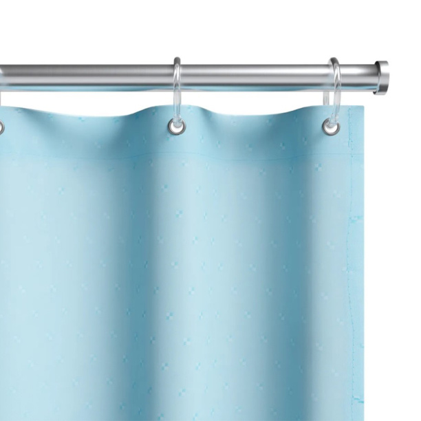 Штора для ванной текстильная 180х200 см голубая Жаккард Corsa от магазина ЛесКонПром.ру