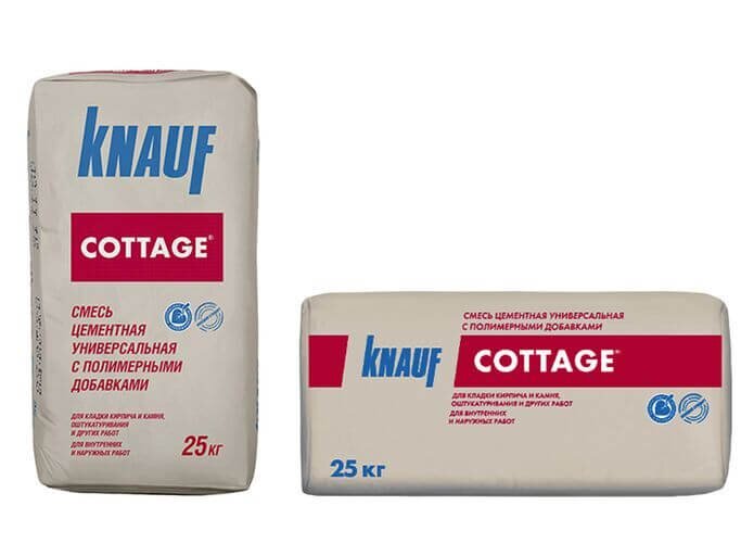 Штукатурка цементная универсальная Knauf Коттеджная 25 кг от магазина ЛесКонПром.ру