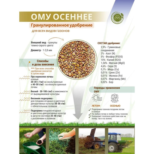 Удобрение для газона Осень Fertika 25 кг от магазина ЛесКонПром.ру