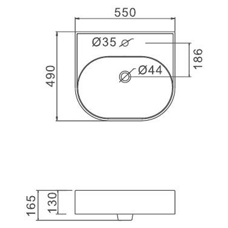 Раковина Gappo 55 GT501 Белая от магазина ЛесКонПром.ру