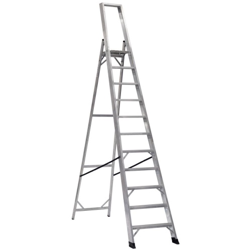 Стремянка профессиональная алюминиевая Cagsan Alesta 11 ступеней (арт. REG10) от магазина ЛесКонПром.ру