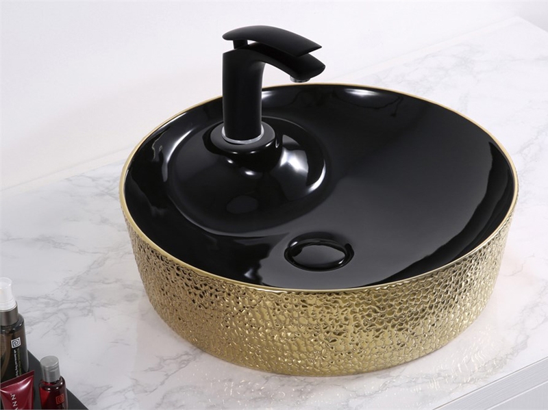 Раковина-чаша Mira 45 MR-4545BG Черная Золото от магазина ЛесКонПром.ру