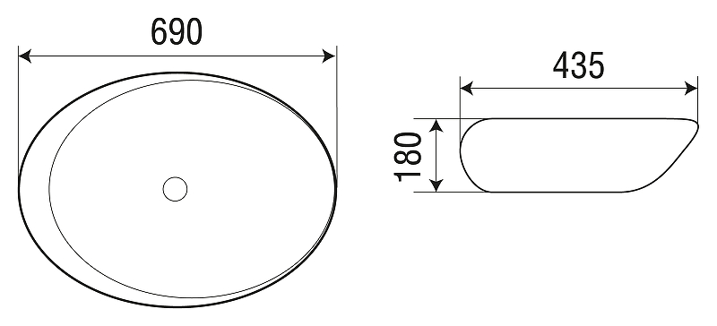 Раковина-чаша WeltWasser Elbach 1094 69 10000004596 Белый глянец от магазина ЛесКонПром.ру