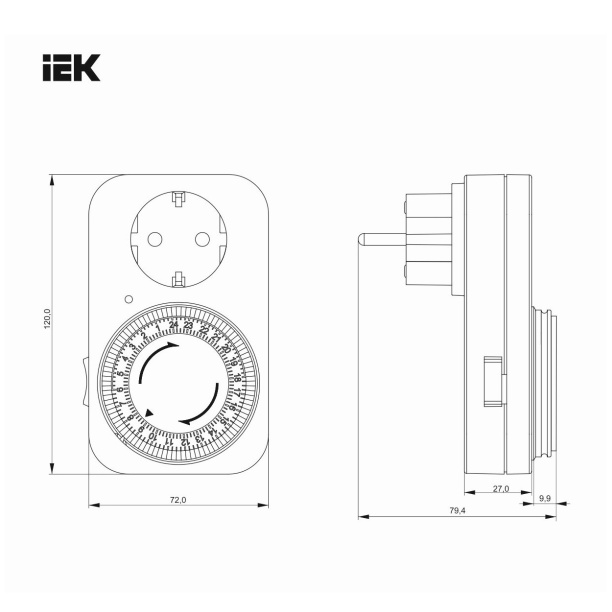 Таймер IEK 24 ч от магазина ЛесКонПром.ру