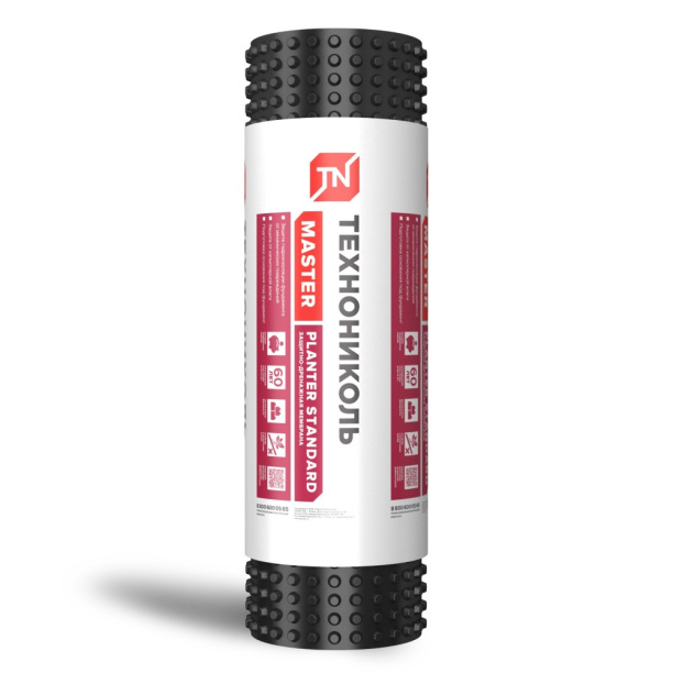 Профилированная мембрана ТЕХНОНИКОЛЬ PLANTER 1х20 м от магазина ЛесКонПром.ру