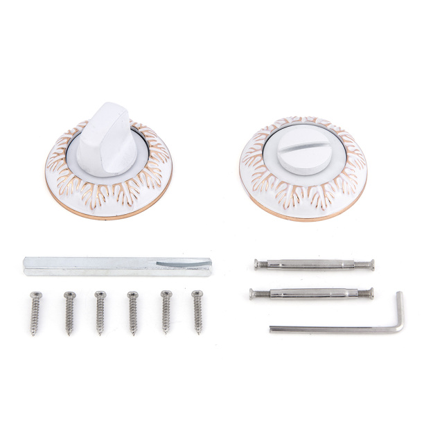 Дверные накладки с заверткой белый/золото от магазина ЛесКонПром.ру