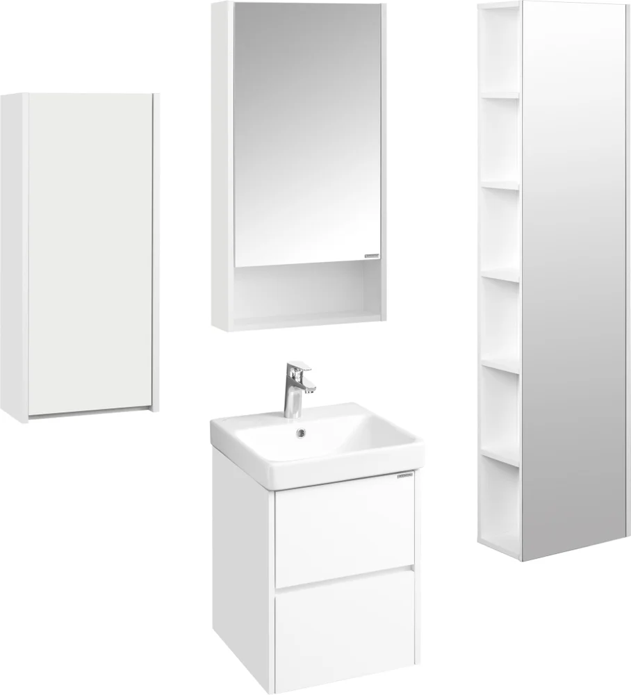 Зеркало-шкаф AQUATON Сканди 45 белый от магазина ЛесКонПром.ру