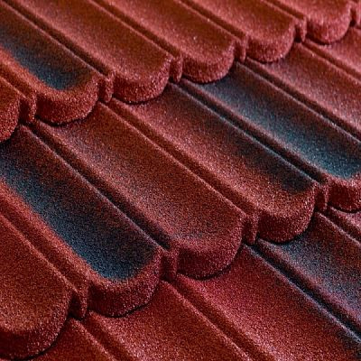 Композитная черепица Metrotile (Бельгия) MetroBond красно-черная от магазина ЛесКонПром.ру