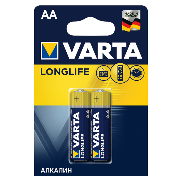 Батарейка VARTA LONGLIFE LR6 АА 2 шт от магазина ЛесКонПром.ру
