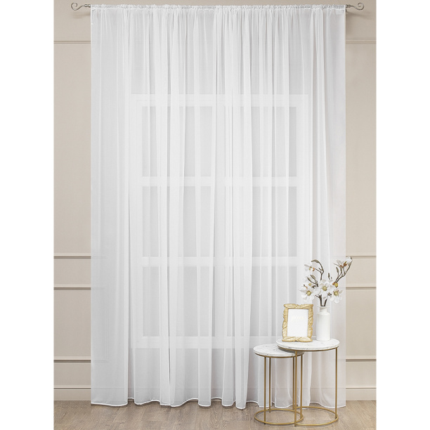 Штора-тюль Мискет 200х290 см белая от магазина ЛесКонПром.ру