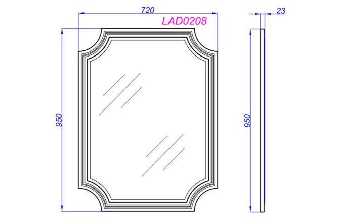 Зеркало AQWELLA ЛаДонна 80364645 от магазина ЛесКонПром.ру