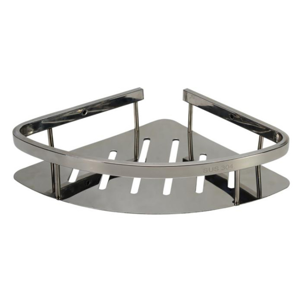 Полка АкваЛиния Hotel угловая нержавеющая сталь от магазина ЛесКонПром.ру