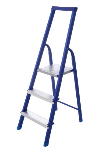 Стремянка стальная окрашенная с алюминиевыми ступенями STAIRS 3 ступени (арт. CS 03 LX) от магазина ЛесКонПром.ру