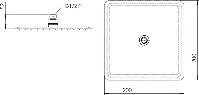 Верхний душ Remer 357UFD20X от магазина ЛесКонПром.ру