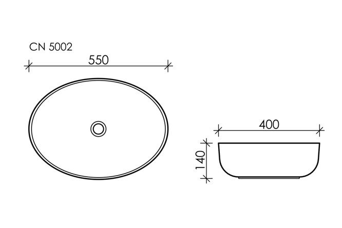 Умывальник накладной CERAMICA NOVA Element 80551204 от магазина ЛесКонПром.ру